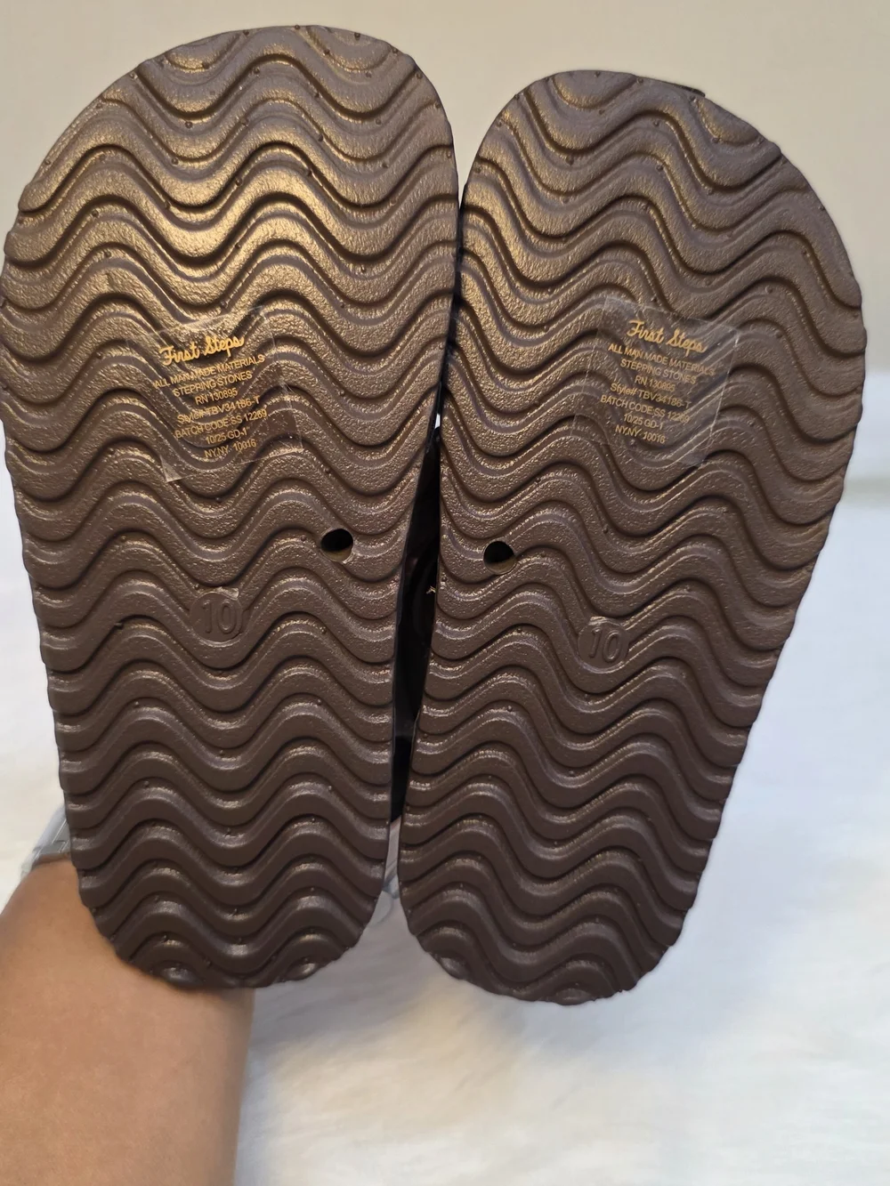 Kids Brown Strappy Sandals - Size 10